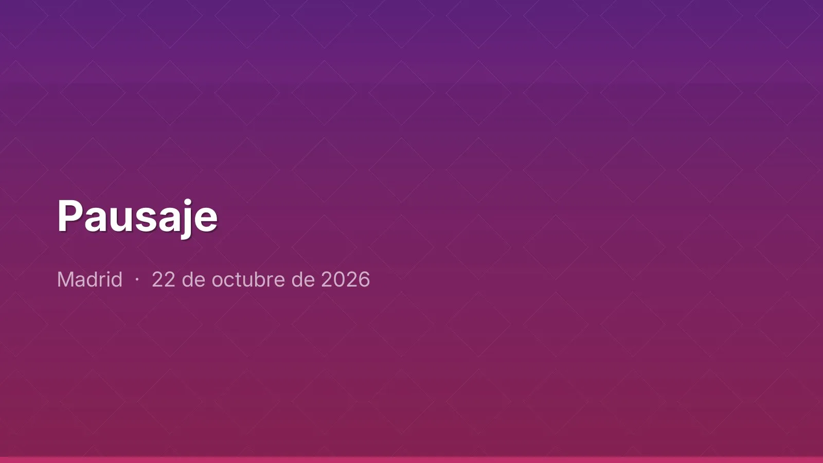 Pausaje