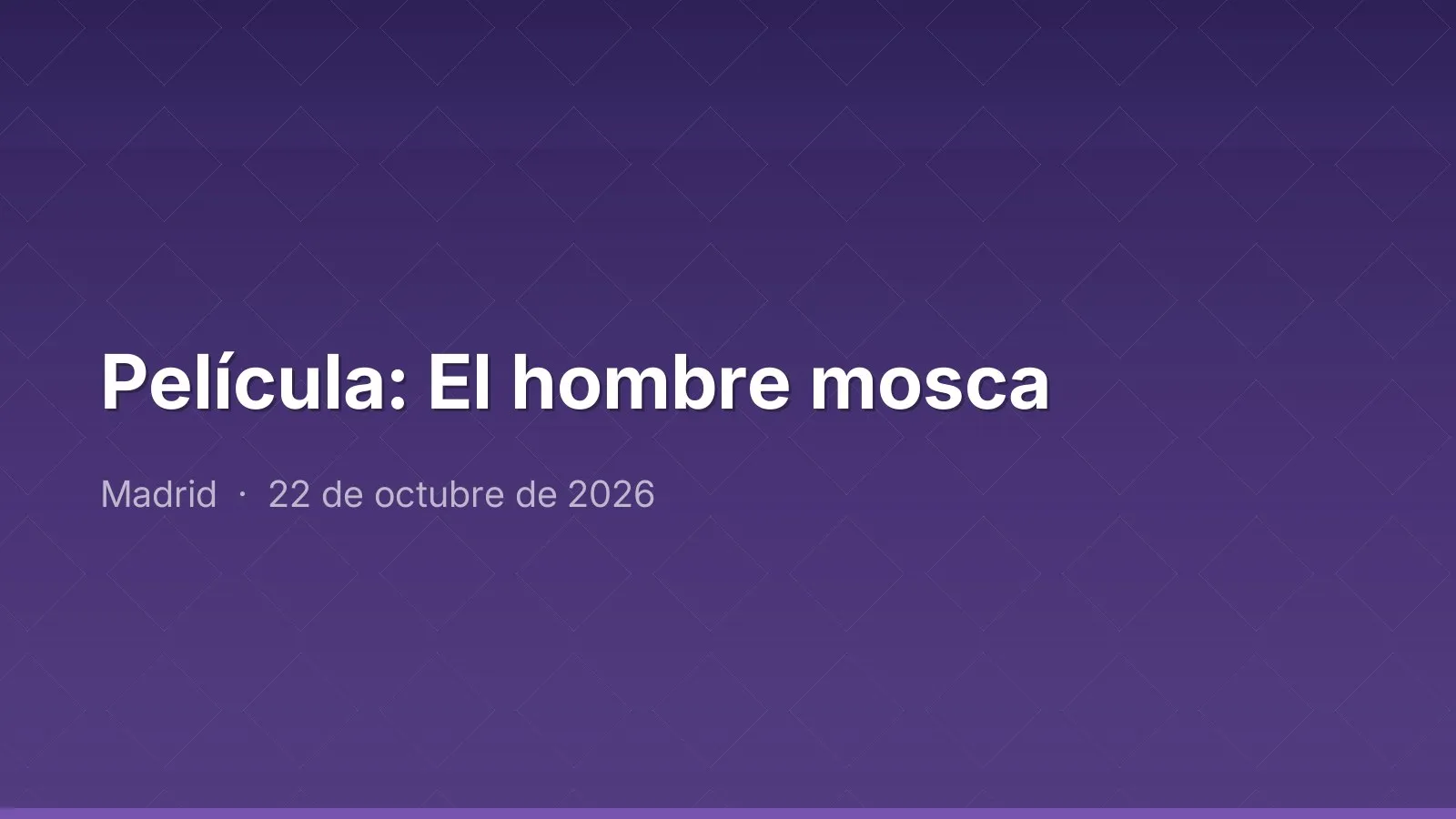 Film : El hombre mosca
