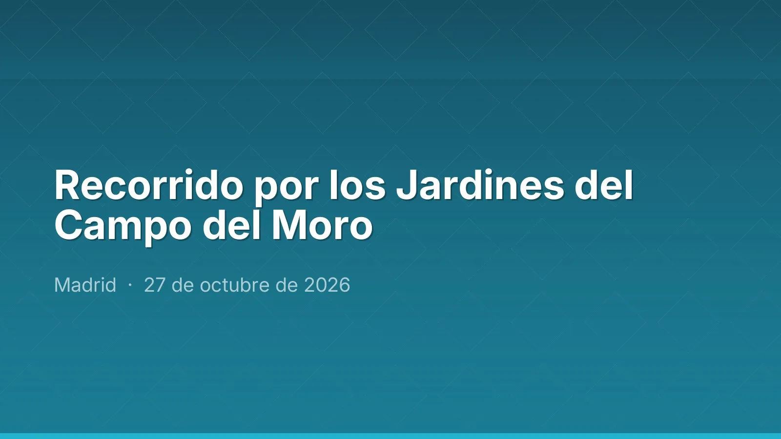 Recorrido por los Jardines del Campo del Moro