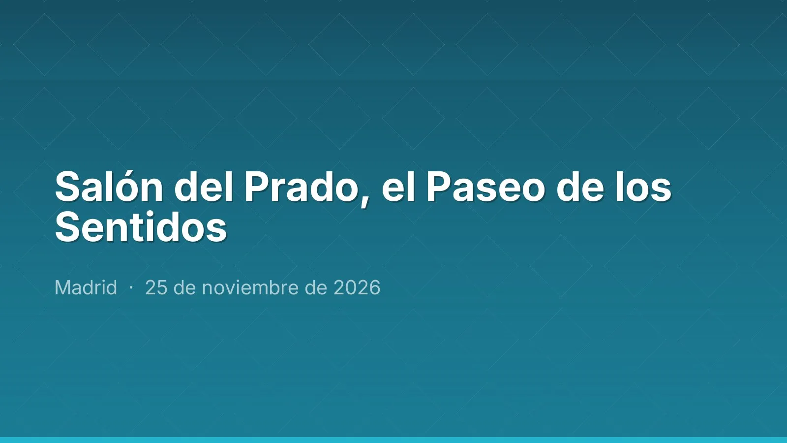 Salón del Prado, el Paseo de los Sentidos