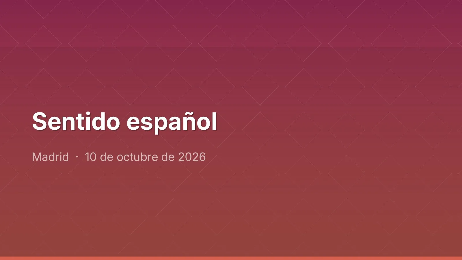 Sentido español