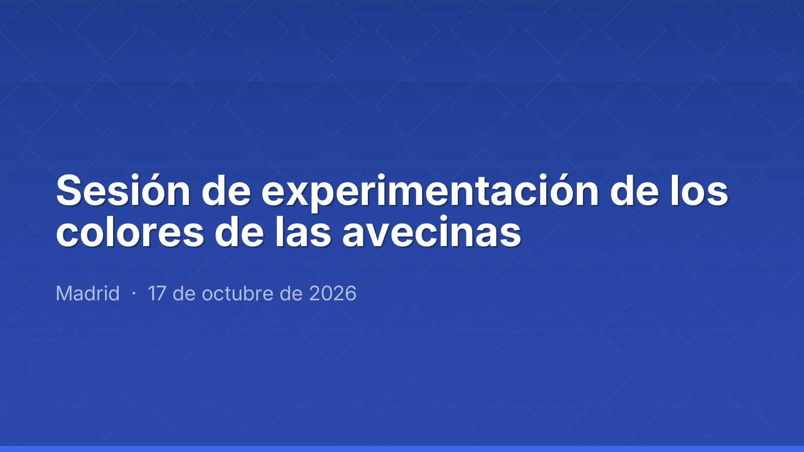 Sesión de experimentación de los colores de las avecinas