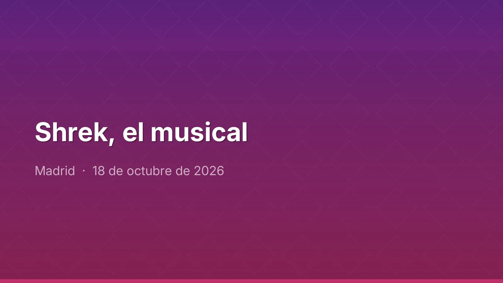 Shrek, the musical