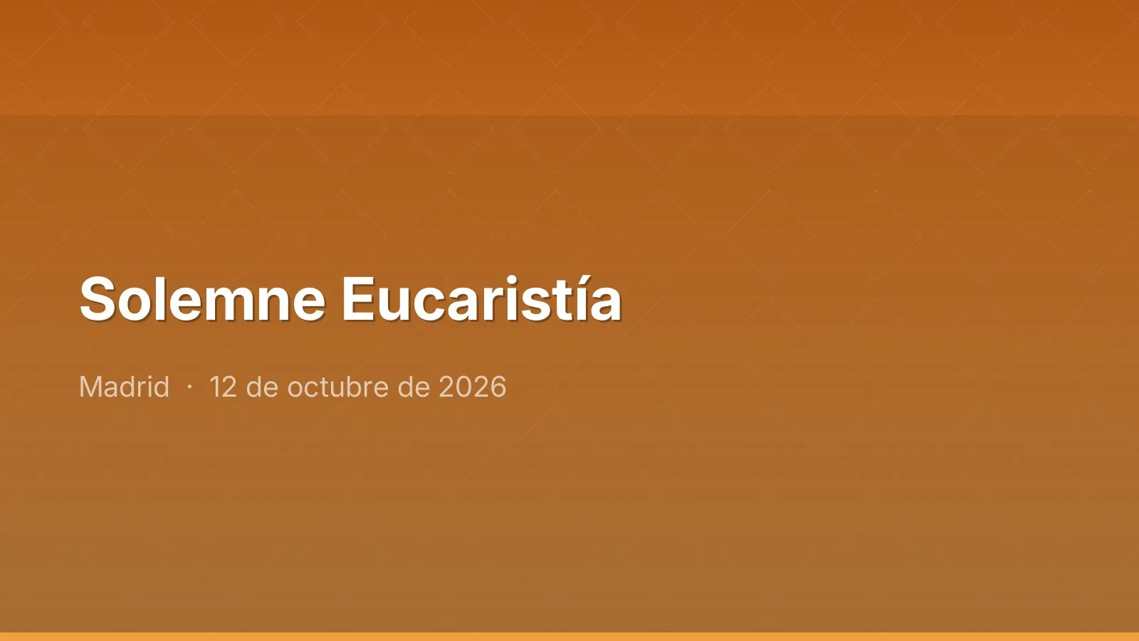 Solemne Eucaristía