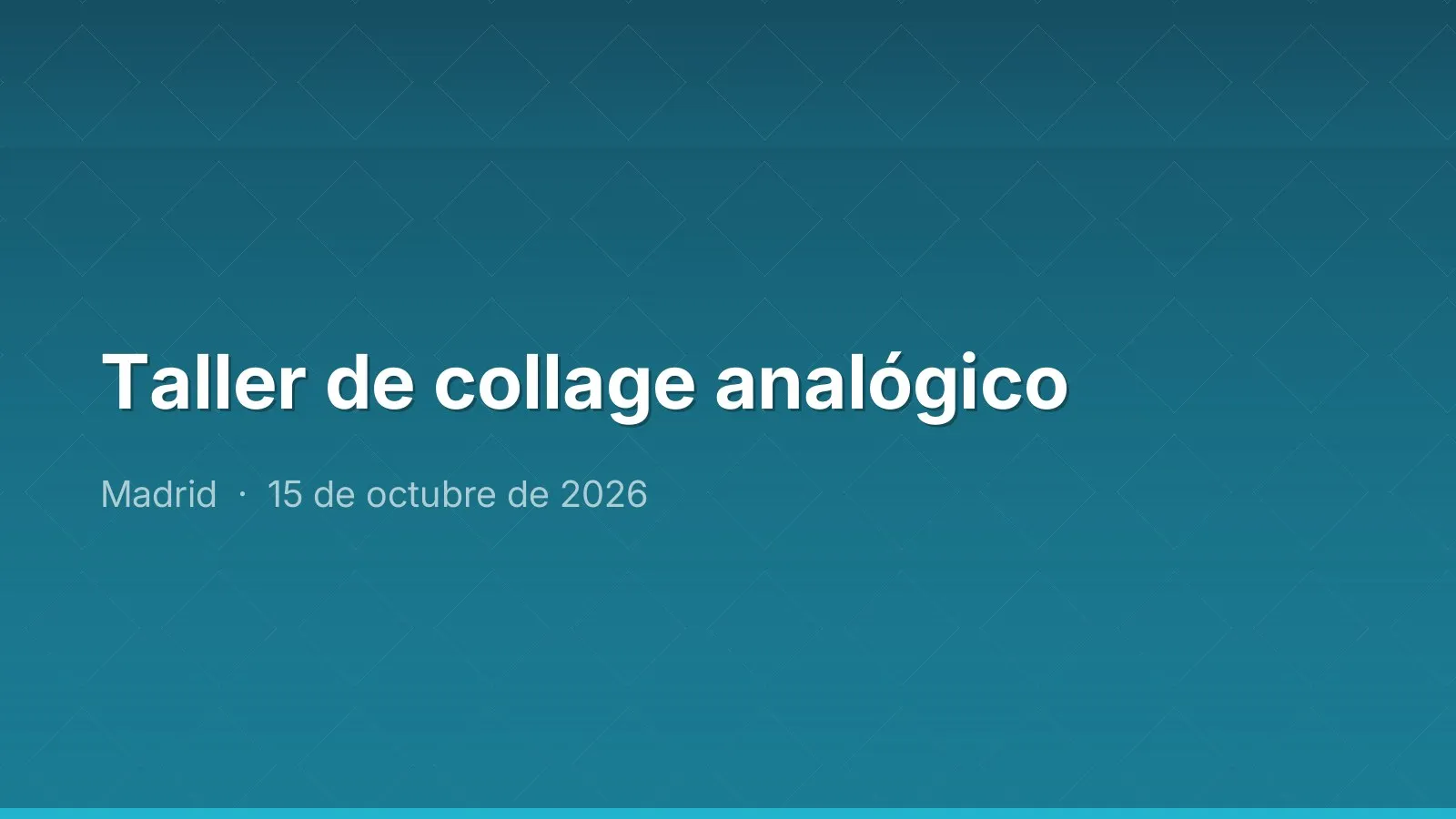Taller de collage analógico