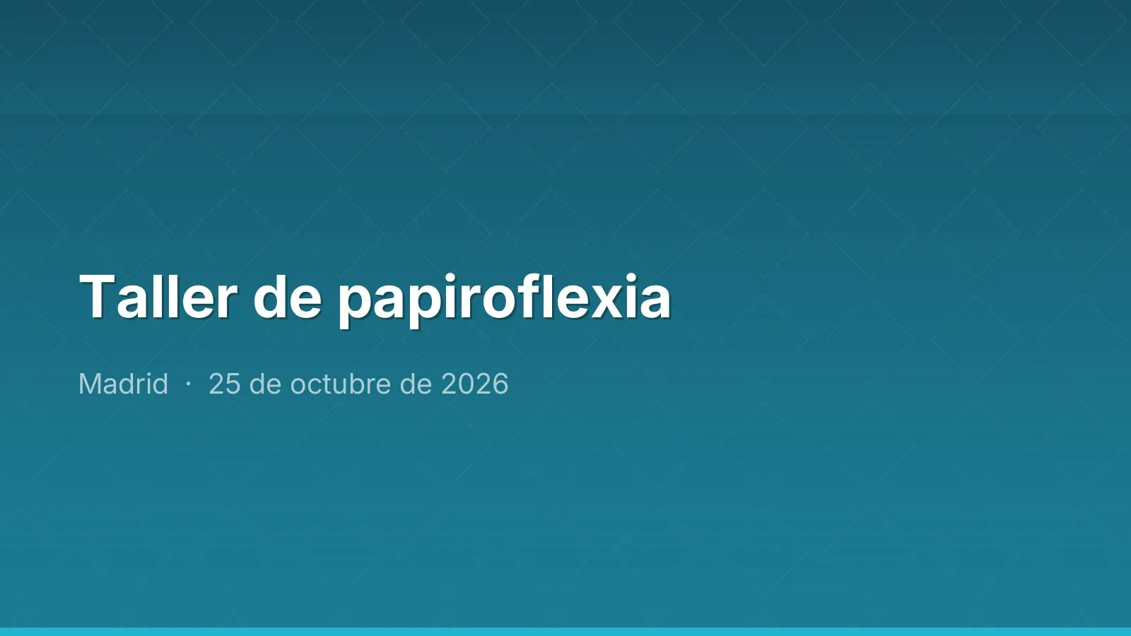 Taller de papiroflexia