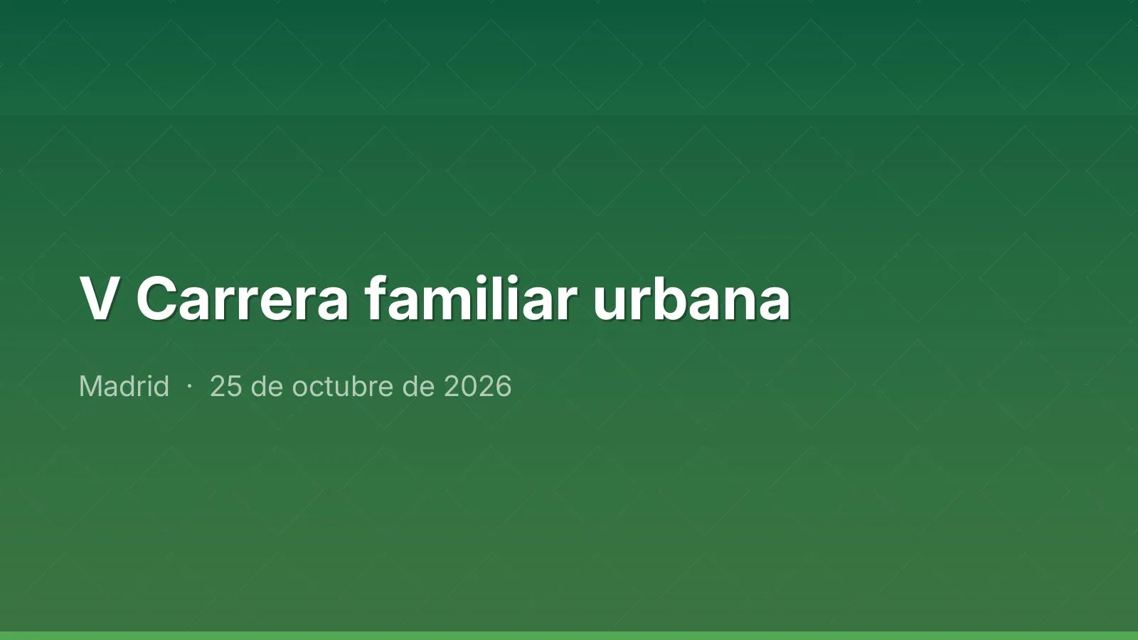 V Carrera familiar urbana