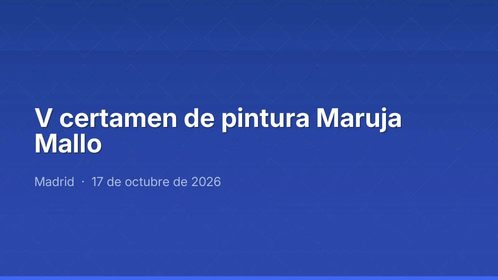 V certamen de pintura Maruja Mallo