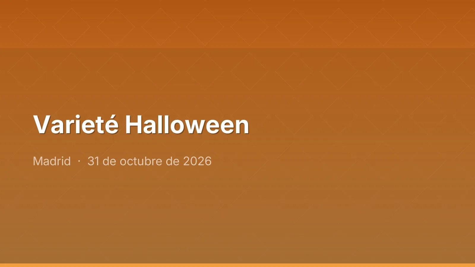 Varieté Halloween