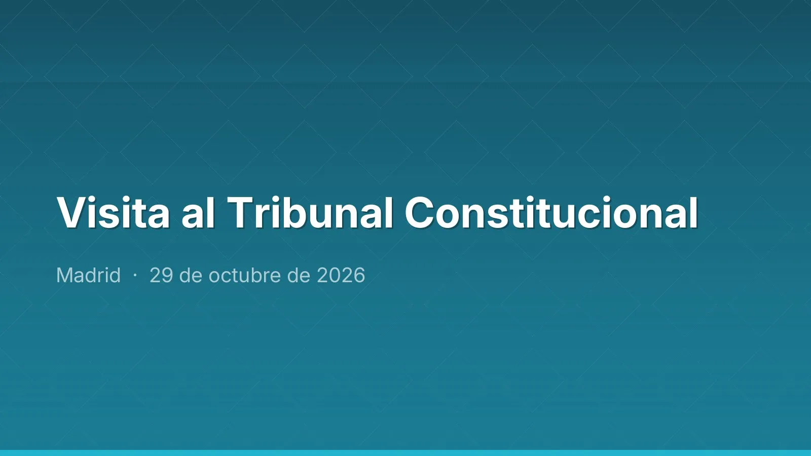 Visita al Tribunal Constitucional