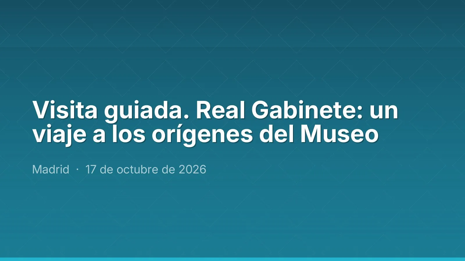 Visita guiada. Real Gabinete: un viaje a los orígenes del Museo