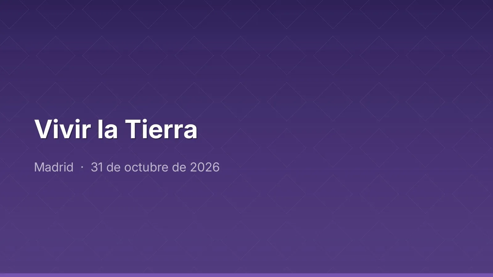 Vivir la Tierra