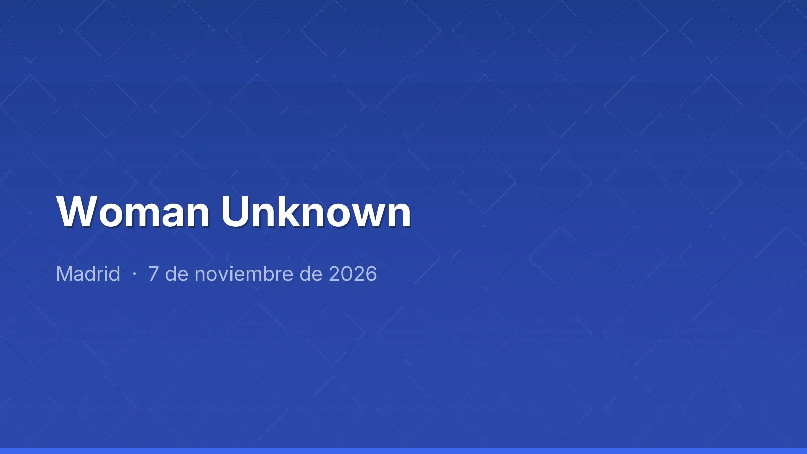 Woman Unknown