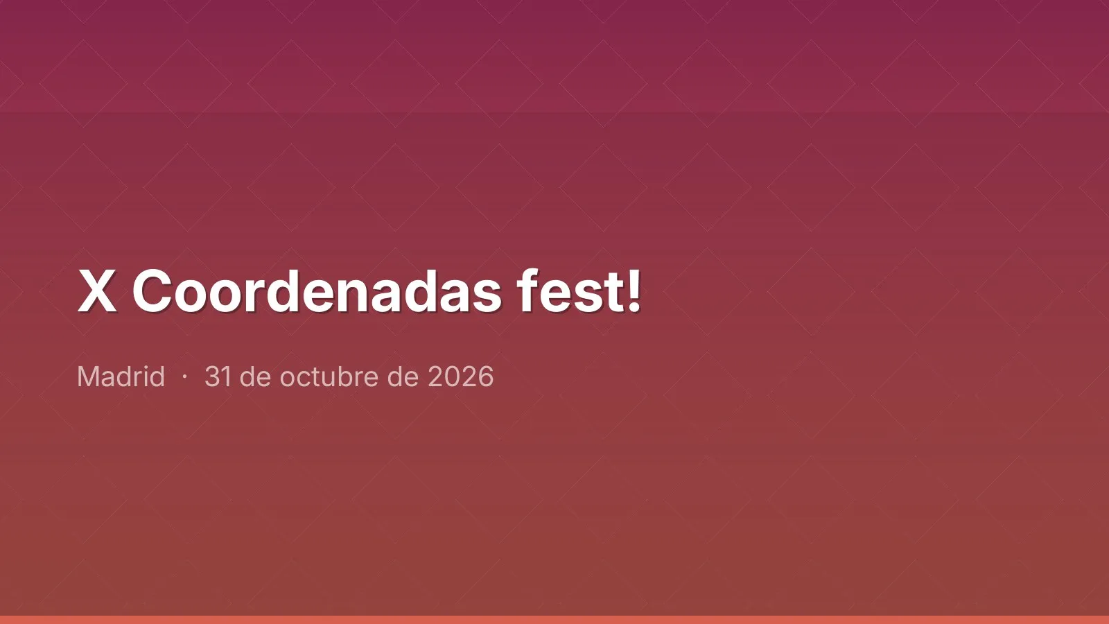 X Coordenadas fest!