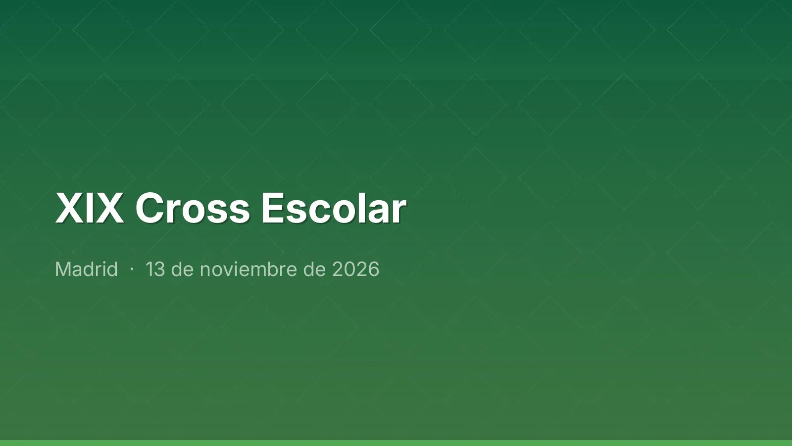 XIX Cross Escolar