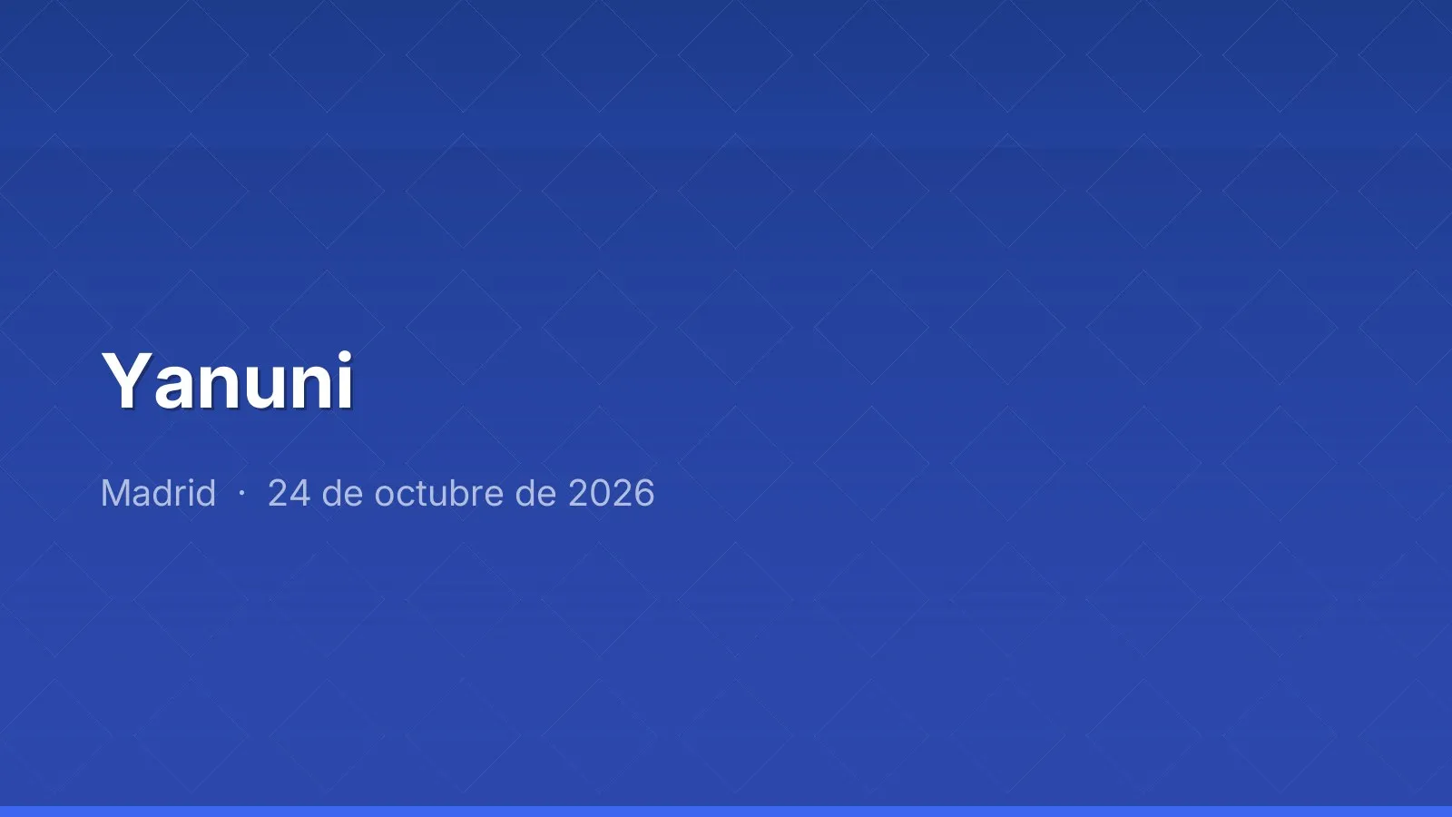 Yanuni