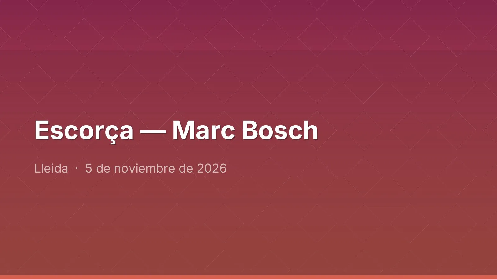 Escorça — Marc Bosch