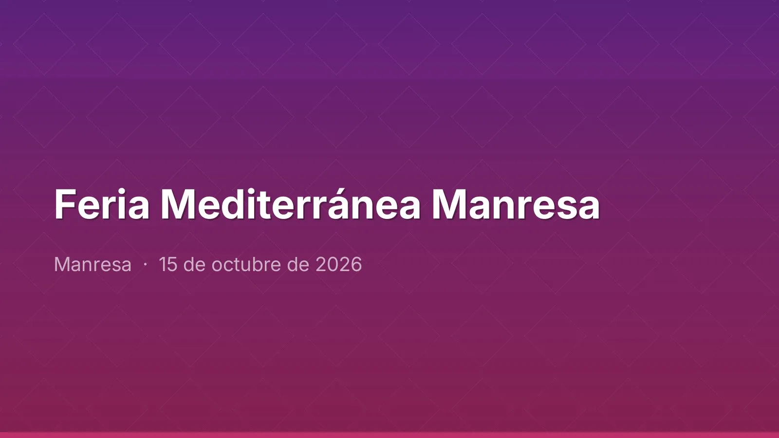 Feria Mediterránea Manresa