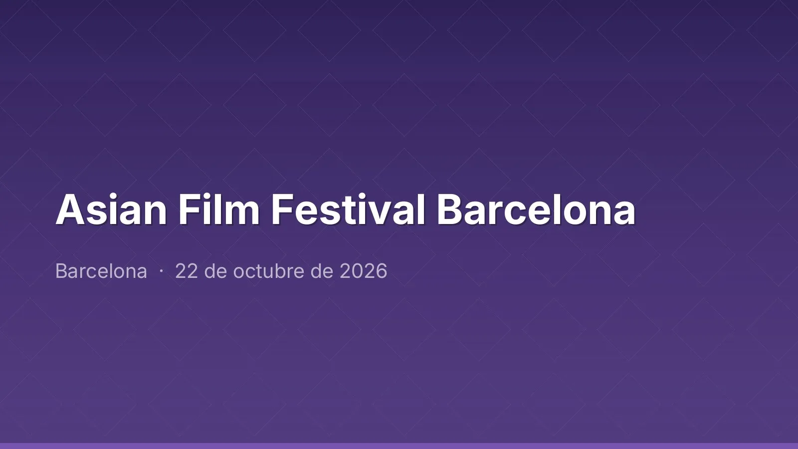 Asian Film Festival Barcelona