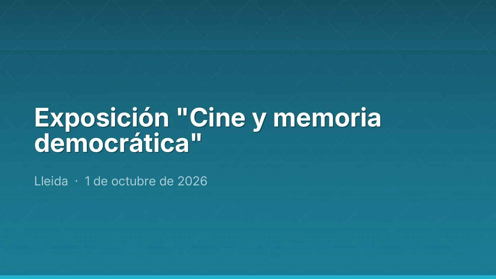 Exposición "Cine y memoria democrática"