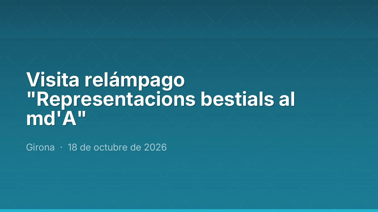 Lightning tour "Representacions bestials al md'A"