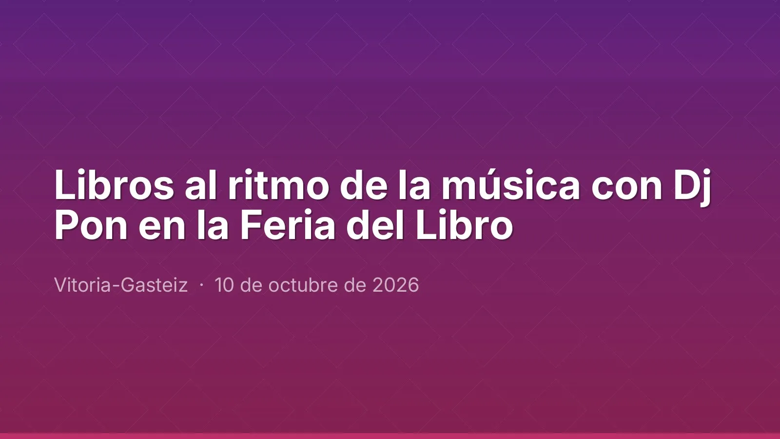 Libros al ritmo de la música con Dj Pon en la Feria del Libro