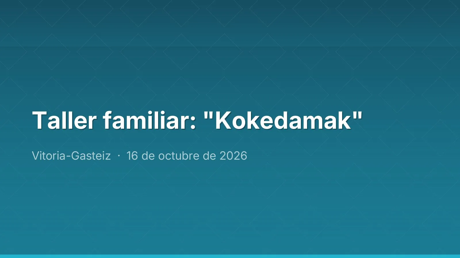 Taller familiar: "Kokedamak"