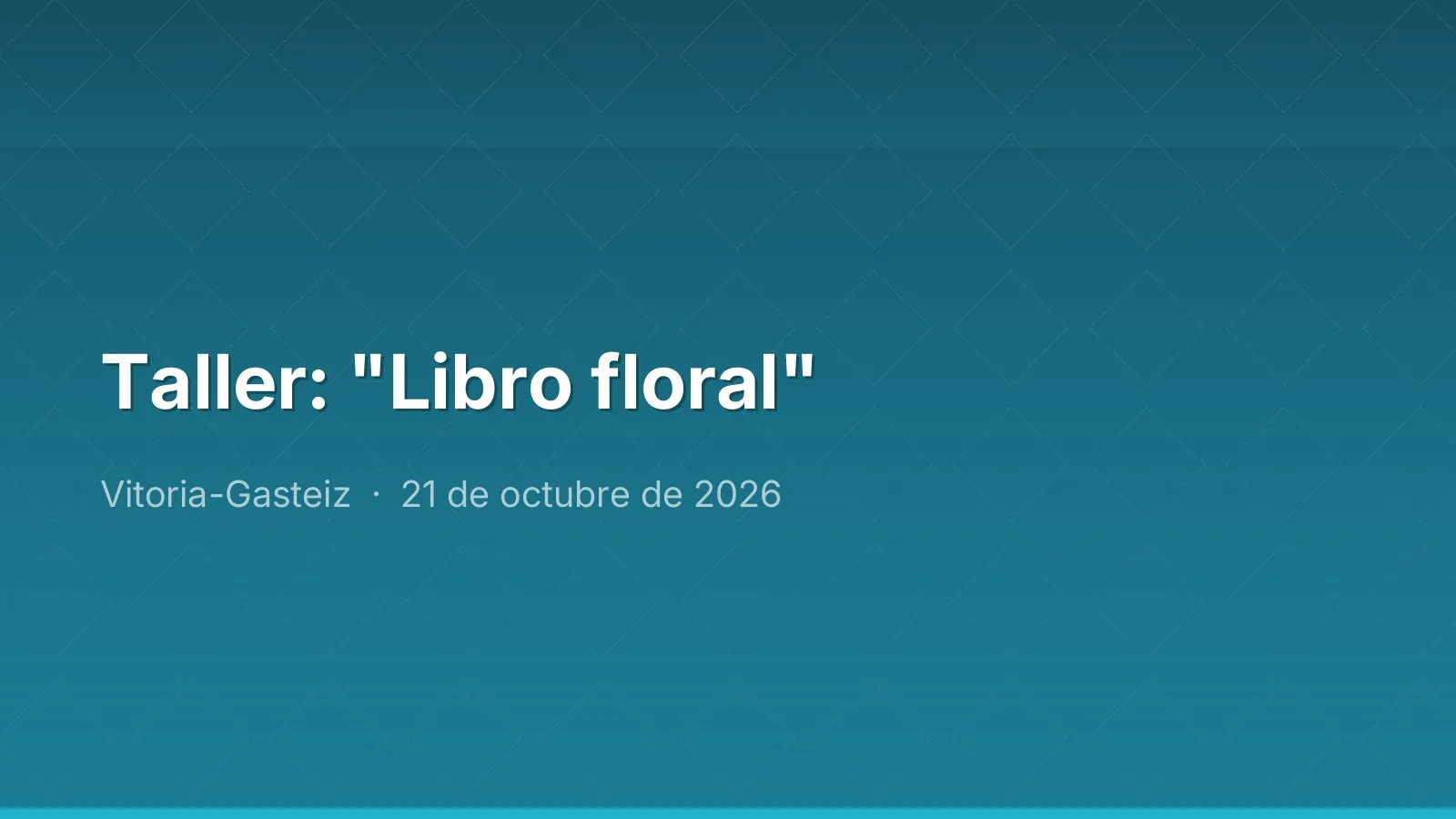 Taller: "Libro floral"
