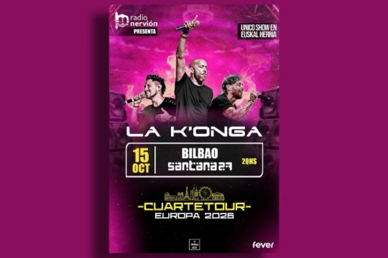 Entradas LA K'ONGA: "Cuartetour Europa 2026"
