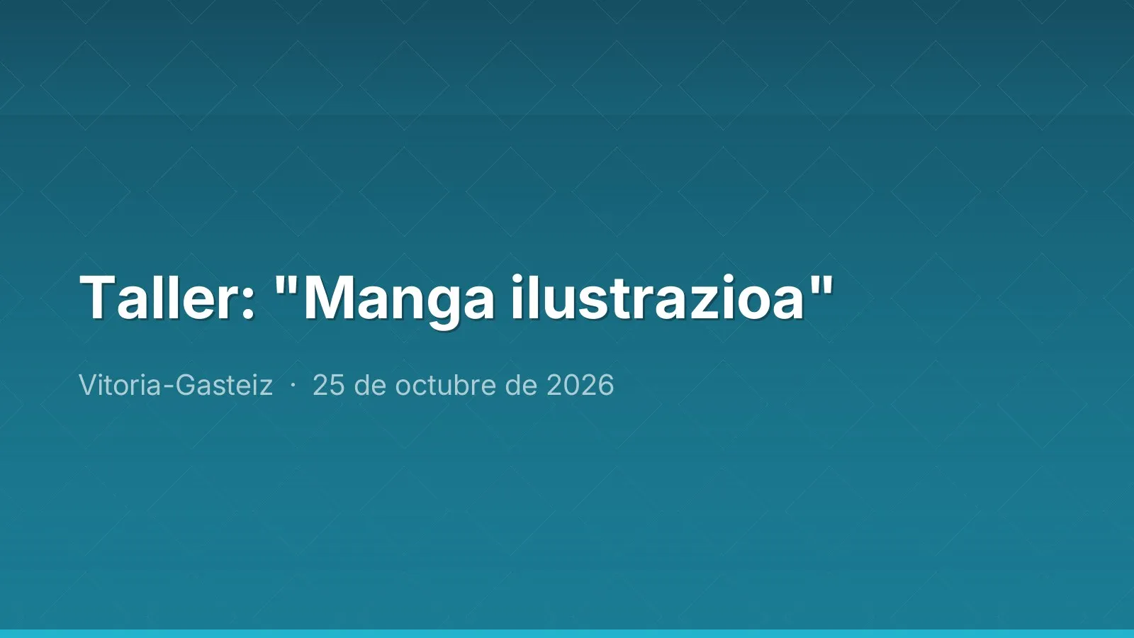 Taller: "Manga ilustrazioa"