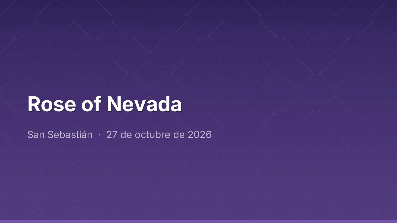 Rose of Nevada