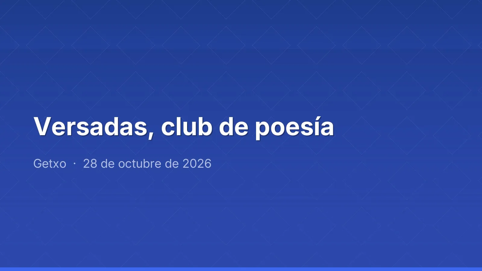 Versadas, poetry club