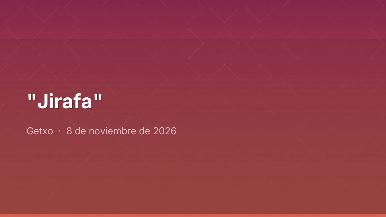 "Jirafa"