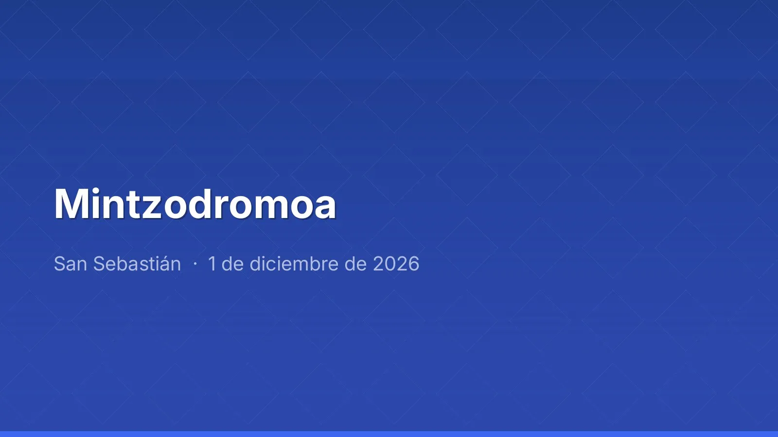 Mintzodromoa