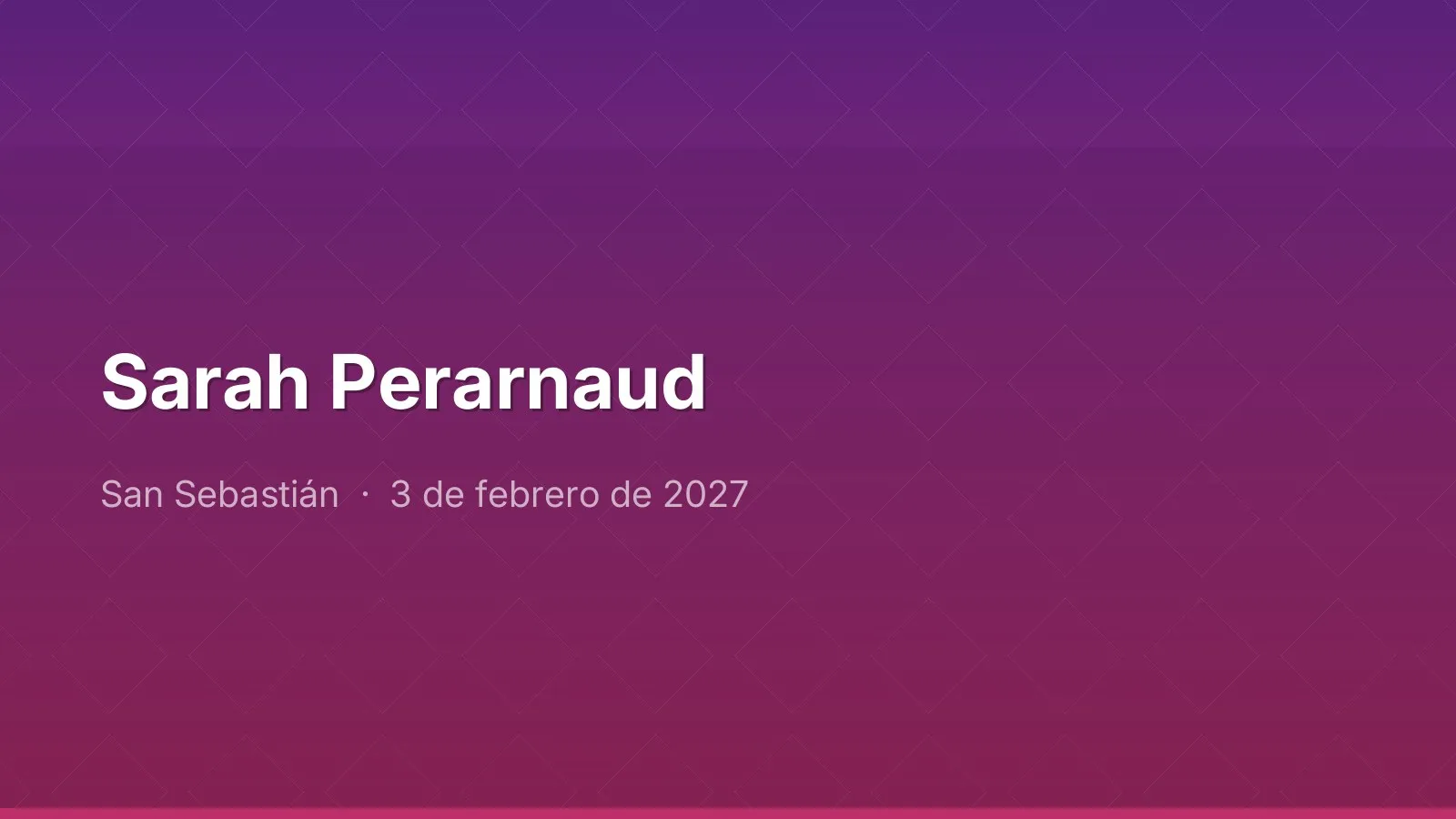 Sarah Perarnaud