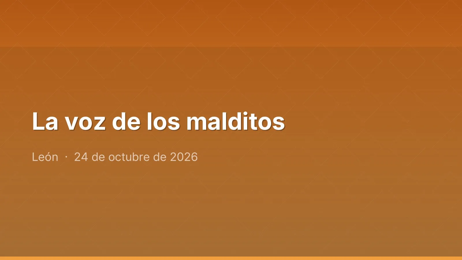 La voz de los malditos