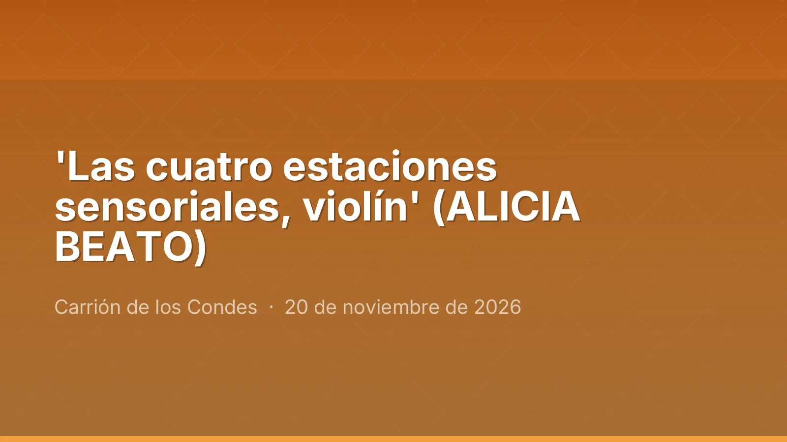 'Las cuatro estaciones sensoriales, violín' (ALICIA BEATO)