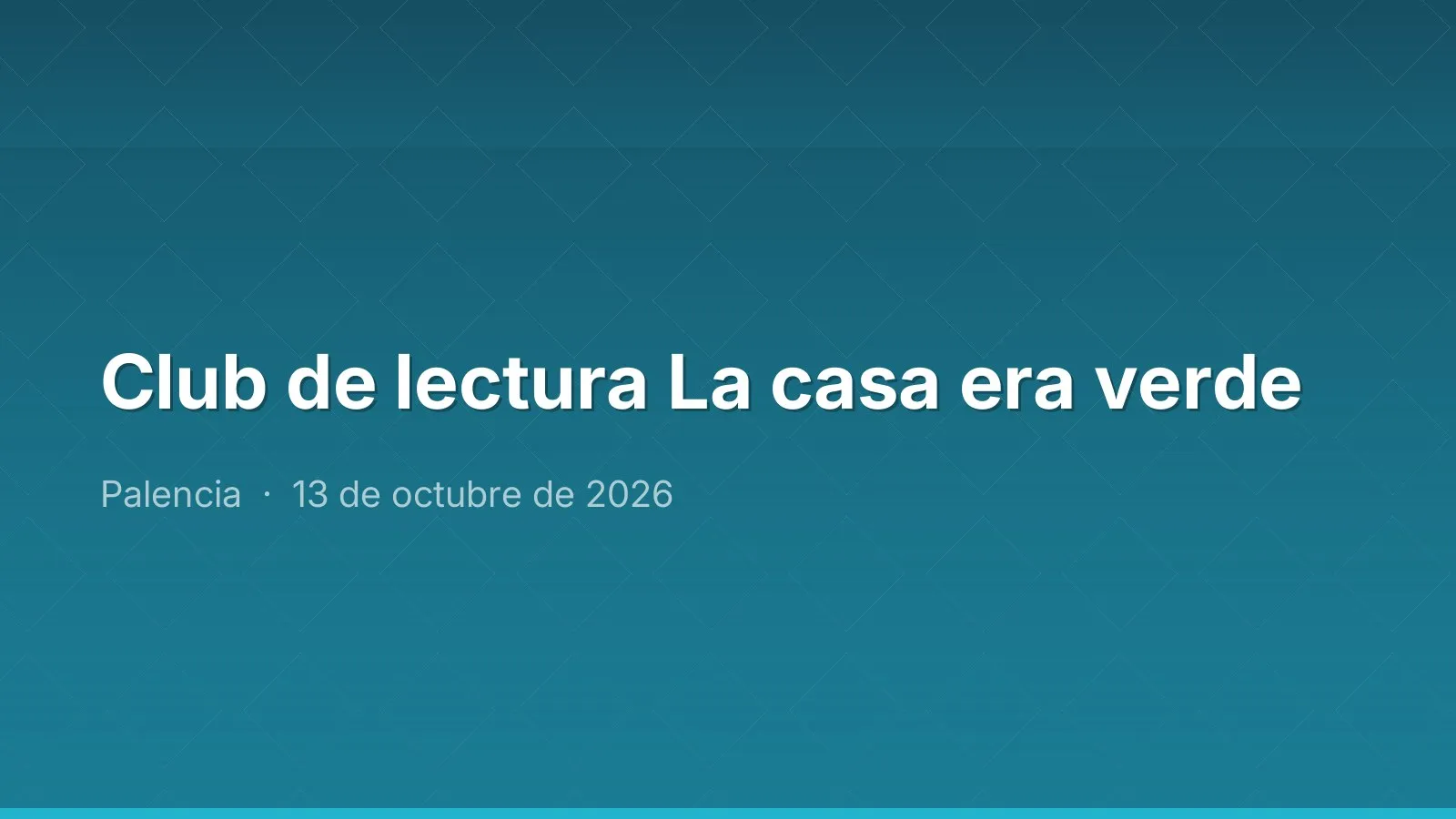 Club de lectura La casa era verde