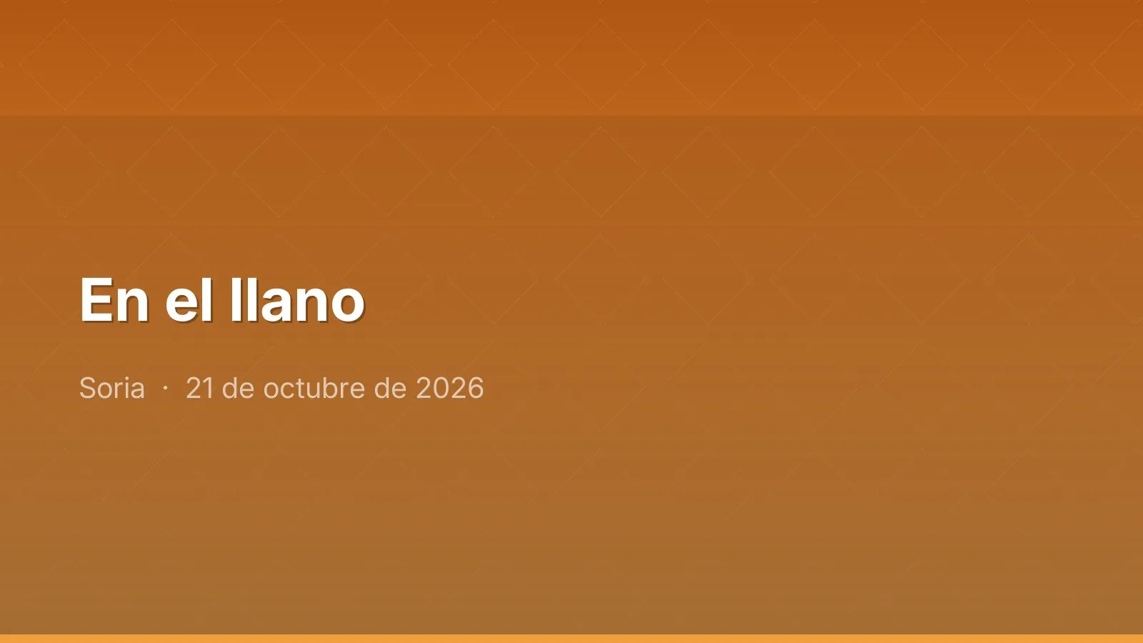 En el llano