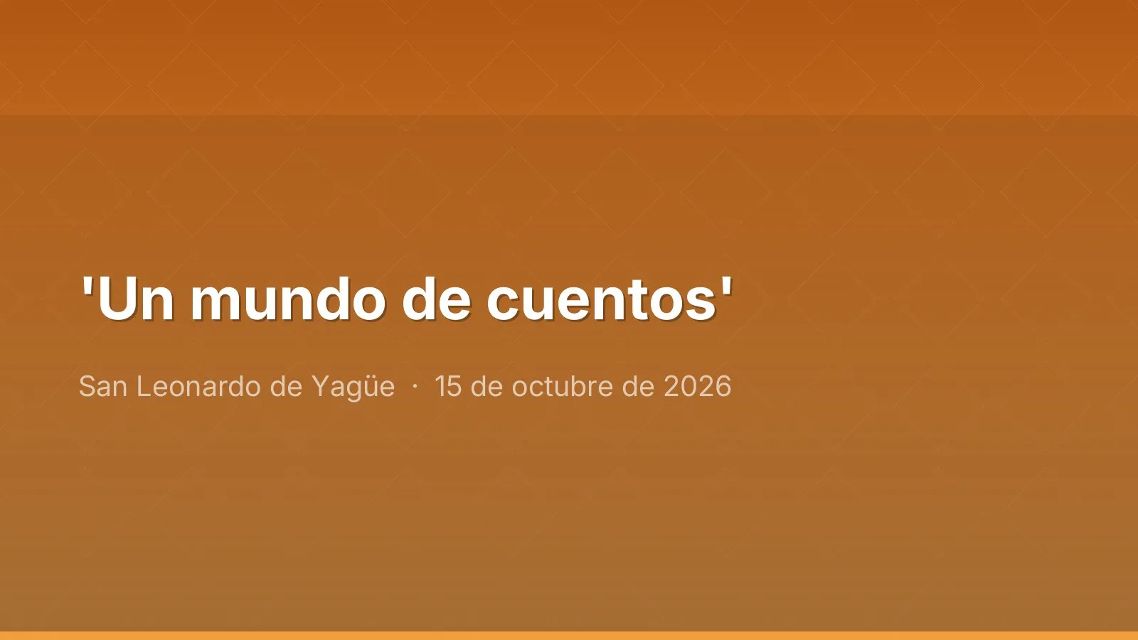 'Un mundo de cuentos'