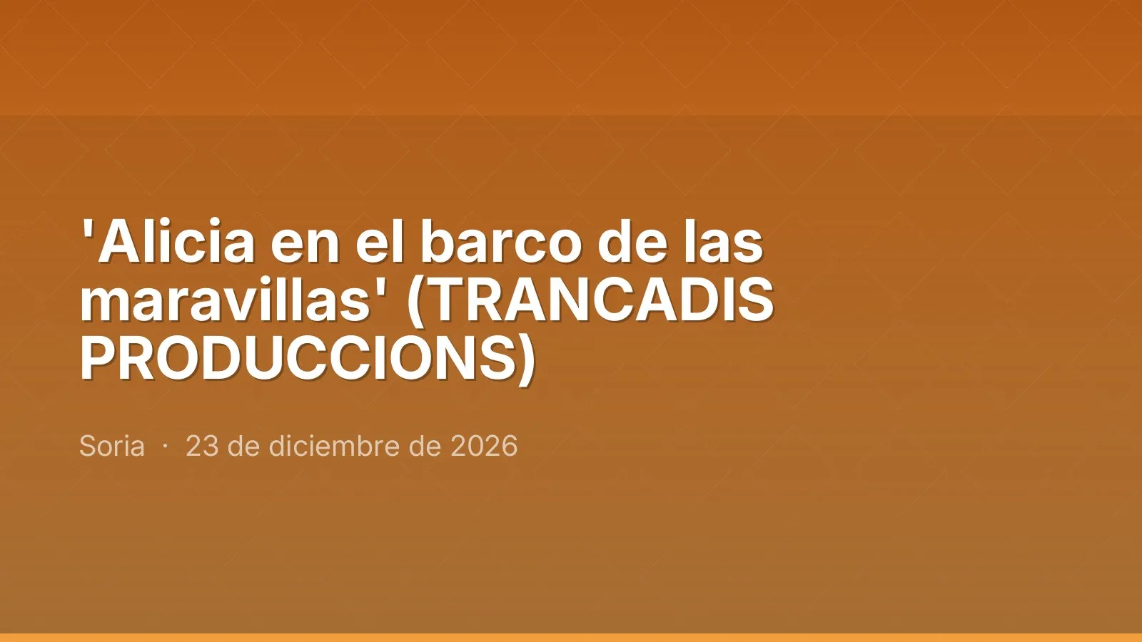 'Alicia en el barco de las maravillas' (TRANCADIS PRODUCCIONS)