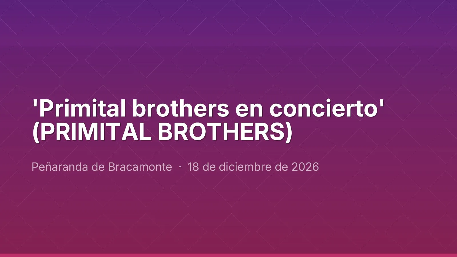 'Primital brothers en concierto' (PRIMITAL BROTHERS)