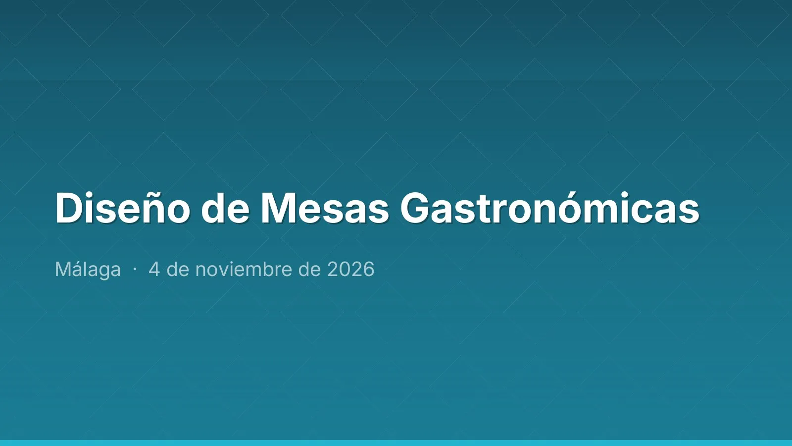 Diseño de Mesas Gastronómicas