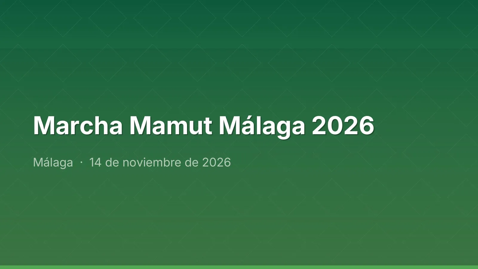 Marcha Mamut Málaga 2026