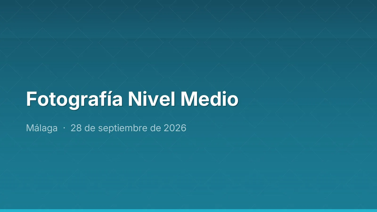 Fotografía Nivel Medio