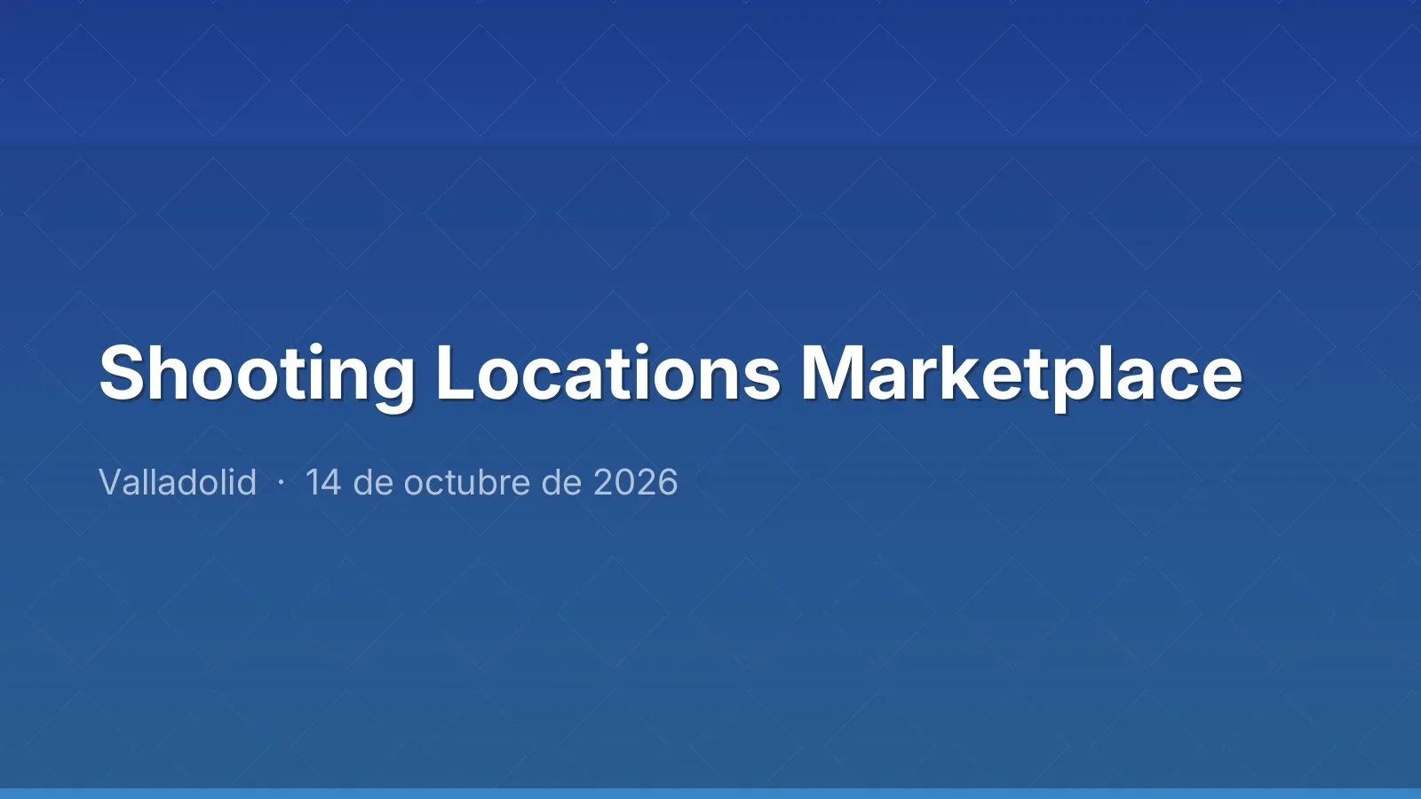 Shooting Locations Marketplace