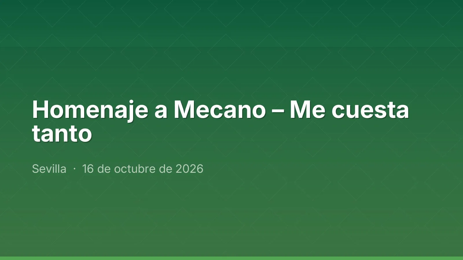 Homenaje a Mecano – Me cuesta tanto