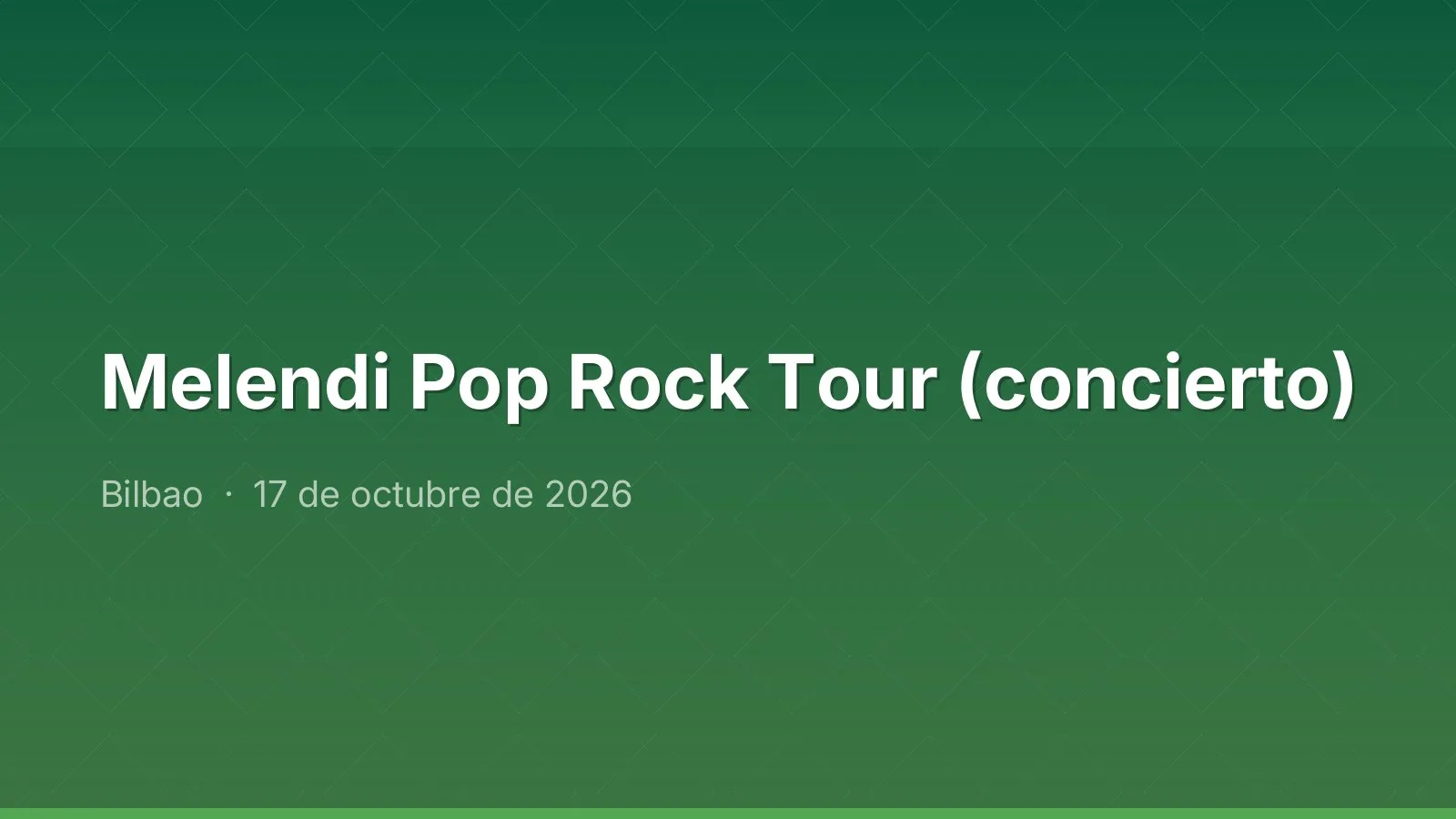 Melendi Pop Rock Tour (concierto)