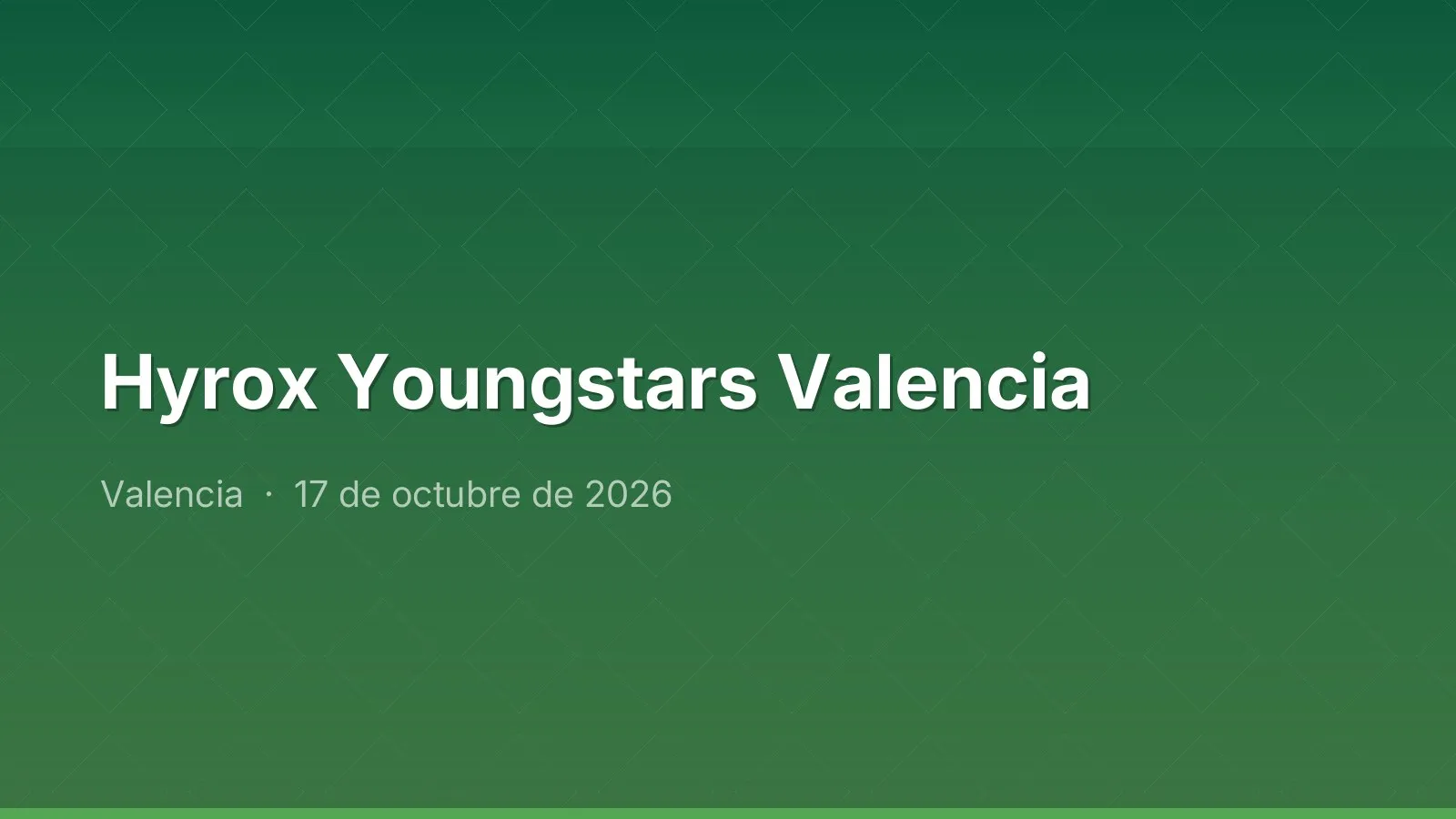 Hyrox Youngstars Valencia