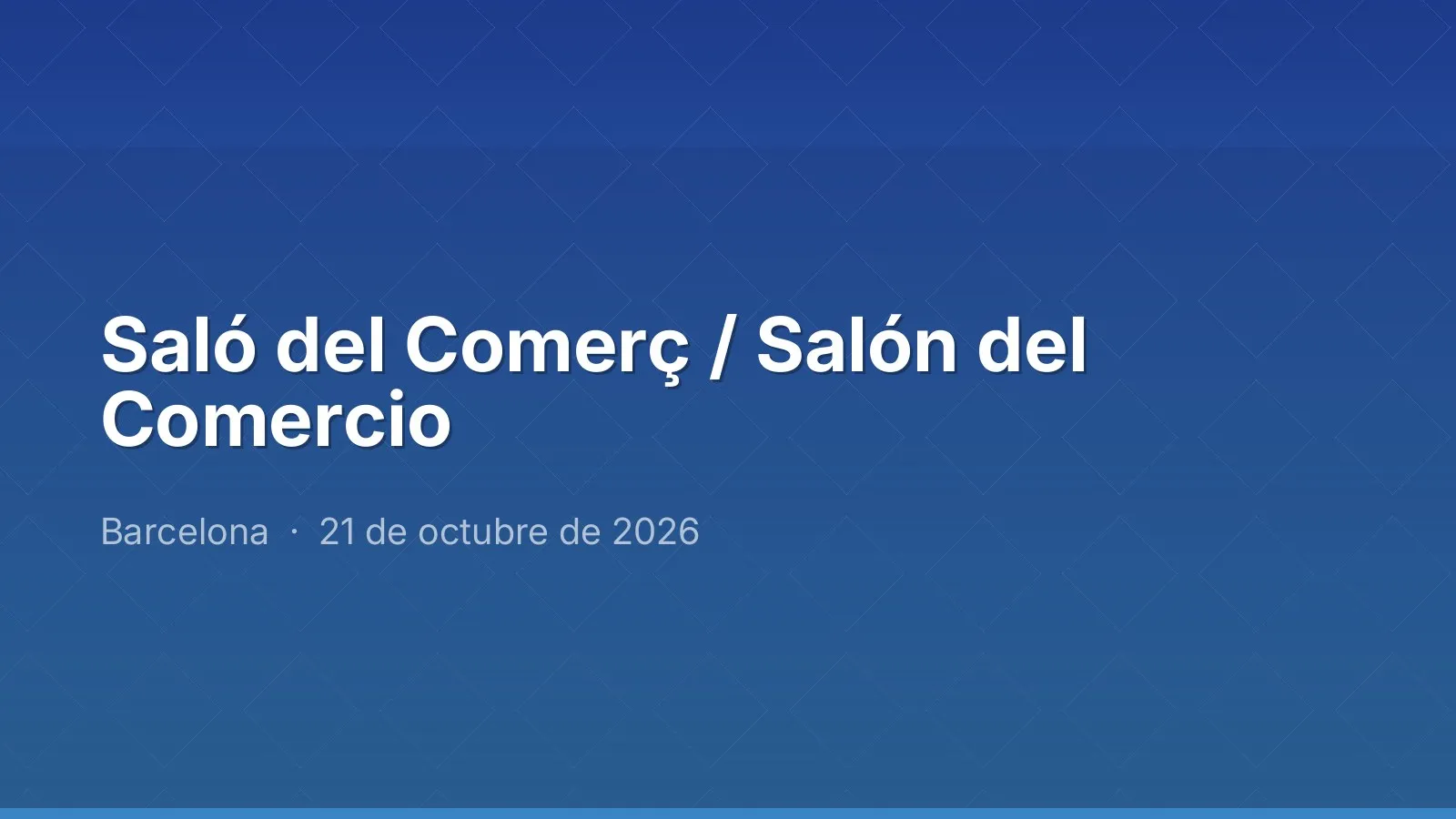 Saló del Comerç / Salón del Comercio